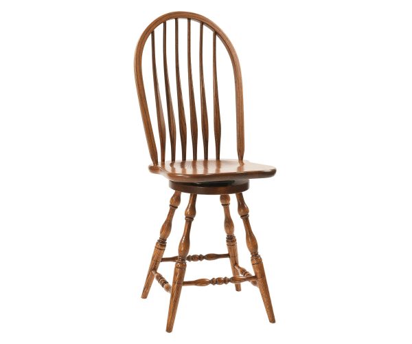 Bent Feather Bow Swivel Barstool